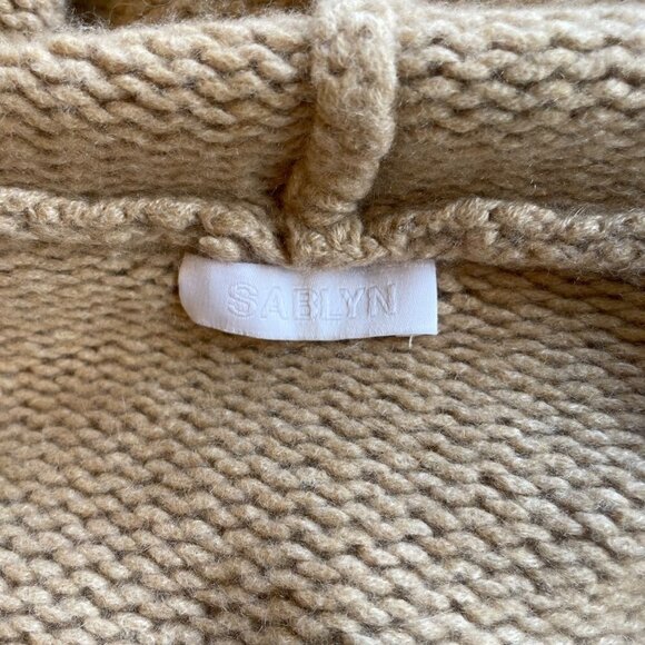 Sablyn Collette Cashmere Chunky Knit Cardigan Sweater Tan Size M - Picture 3 of 10